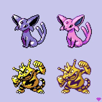 Updated two generation 2 pokemon sprites to a newer style