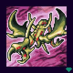 Pixel art of curse of dragon, a monster from yugioh