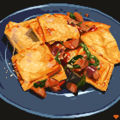Realistic work of pixelart based on the reference image