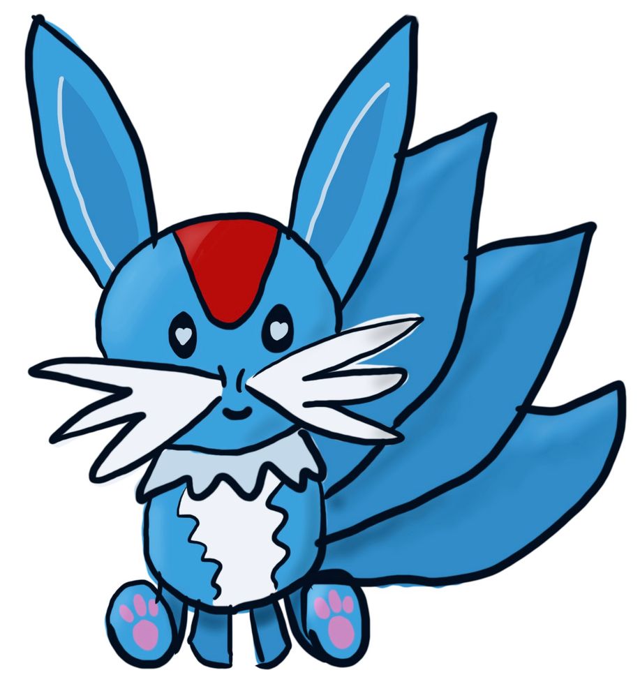 A carbuncle doodle sitting