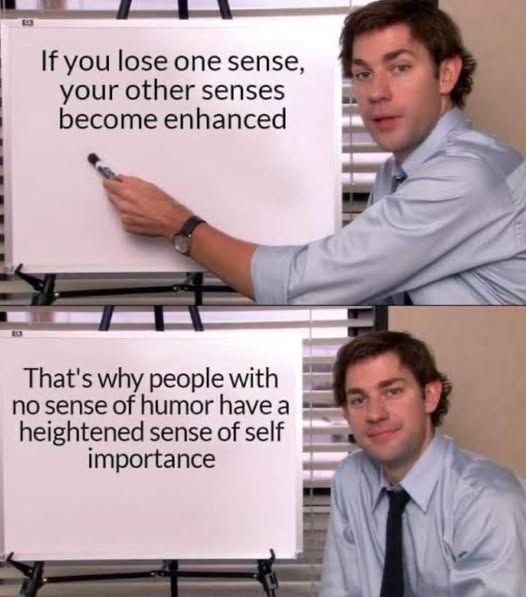 Two-part meme featuring a character from 