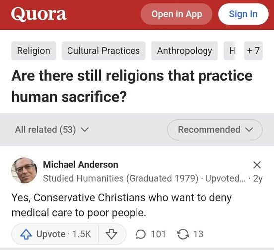 A screenshot of a Quora post titled, 