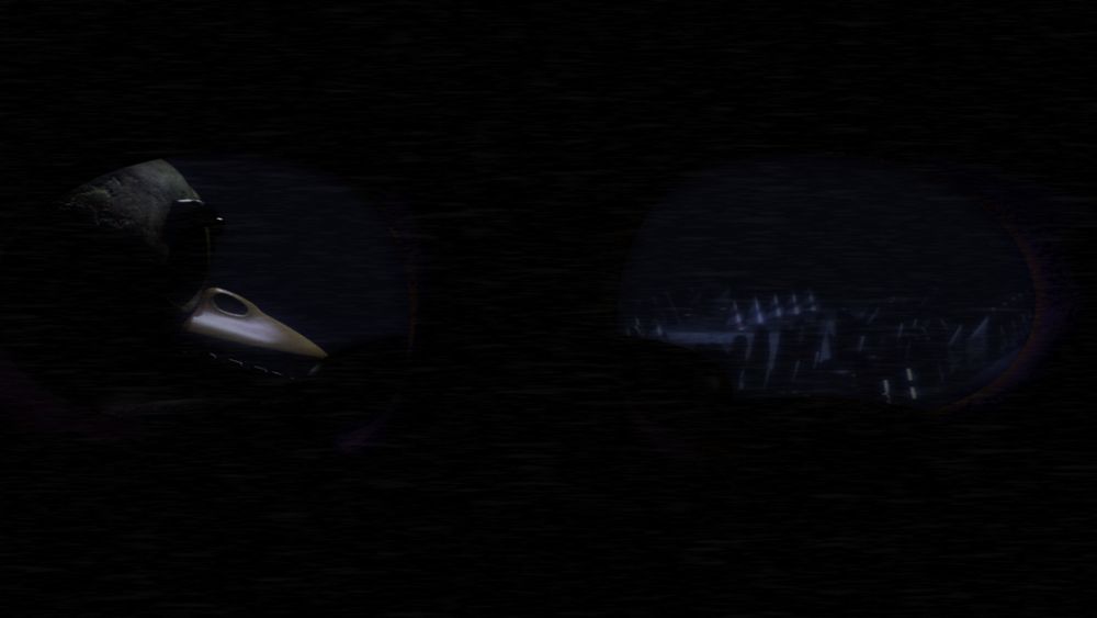 Dream scene with Chica on the left