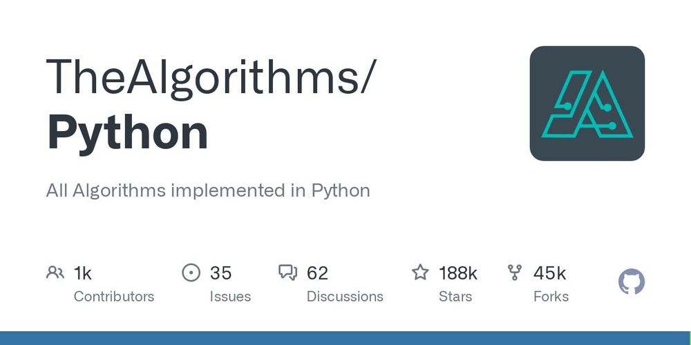 GitHub - TheAlgorithms/Python: All Algorithms implemented in Python