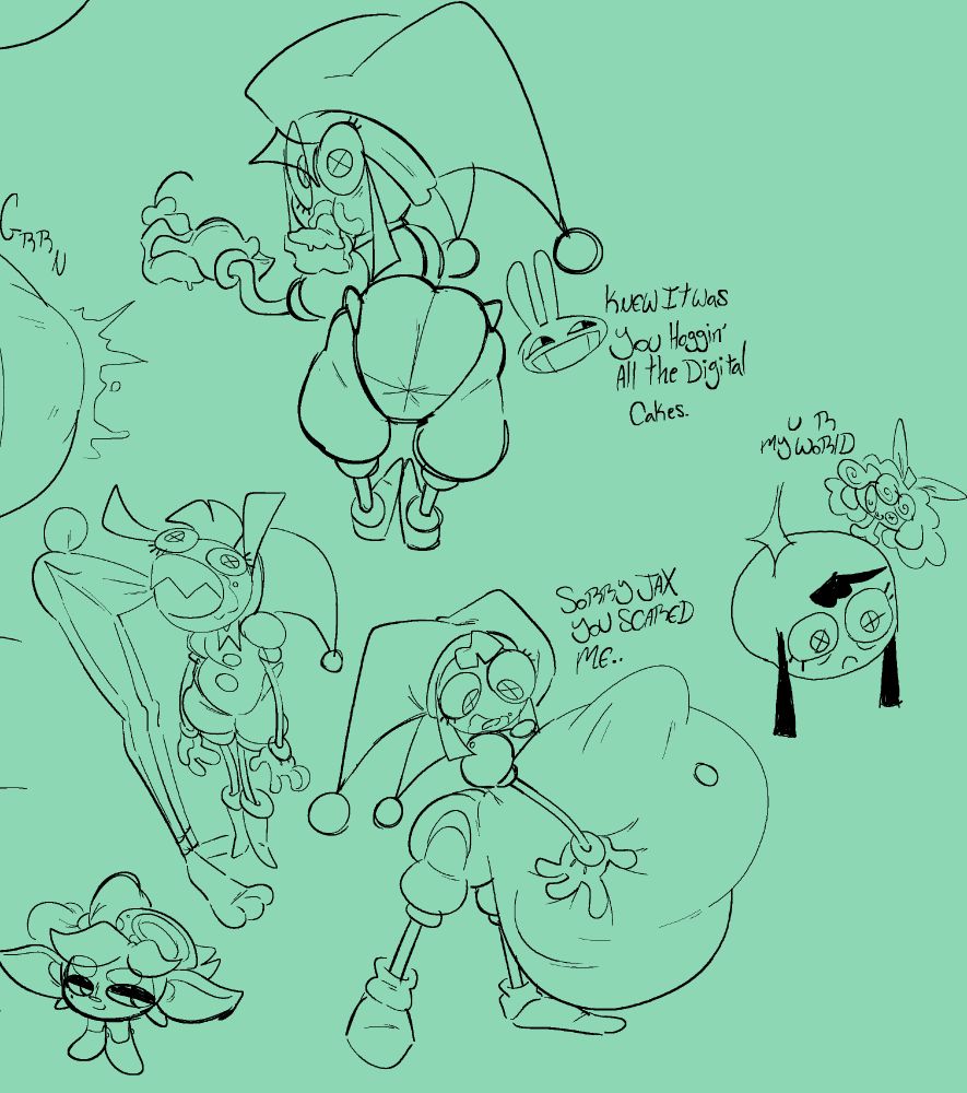 it's not hard, it's just pomni eating him in a silly way.