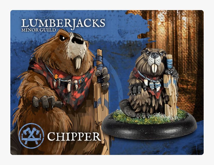 Chipper, mascot of the new Lumberjacks guild. 