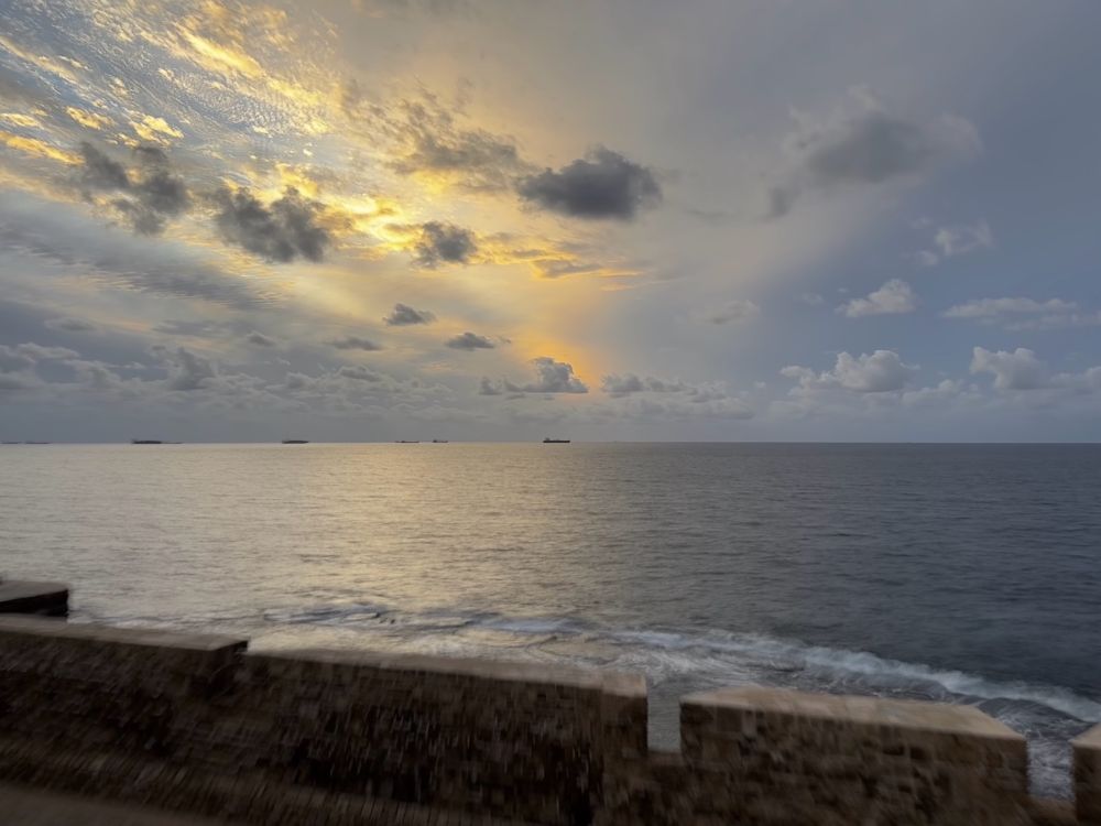 Sunset above the sea