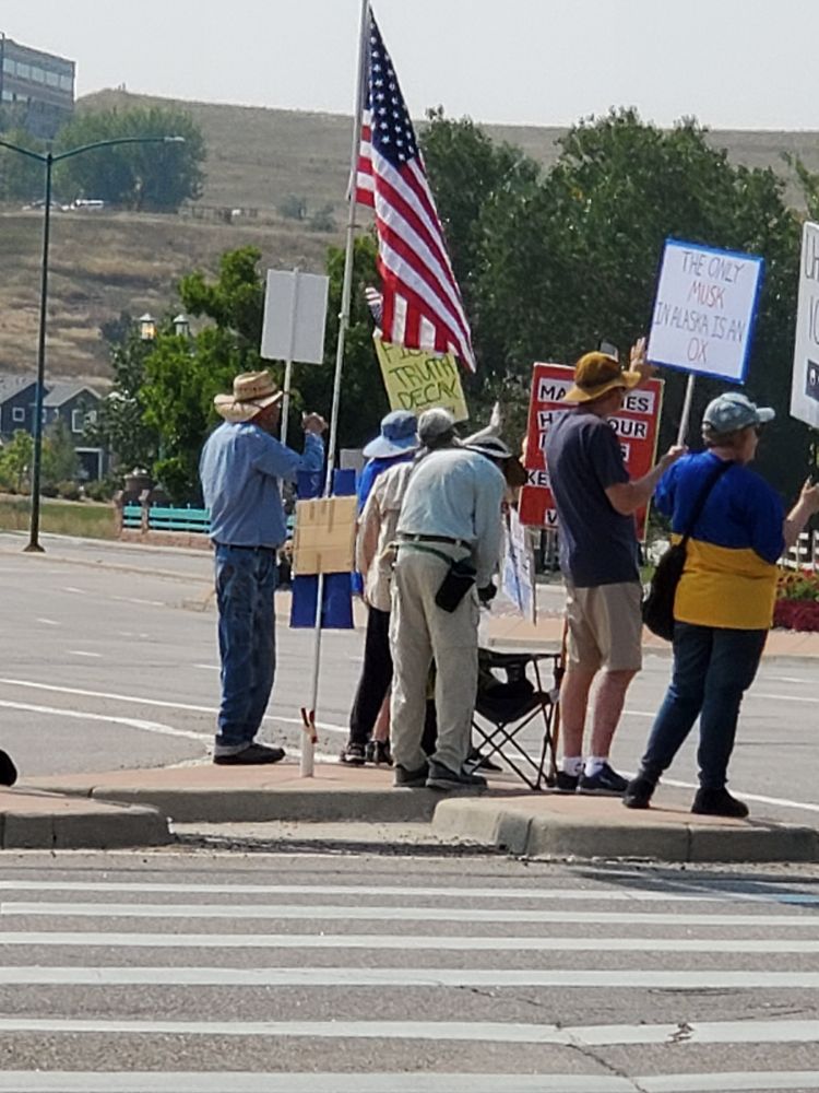 Patriotic Americans supporting democracy.