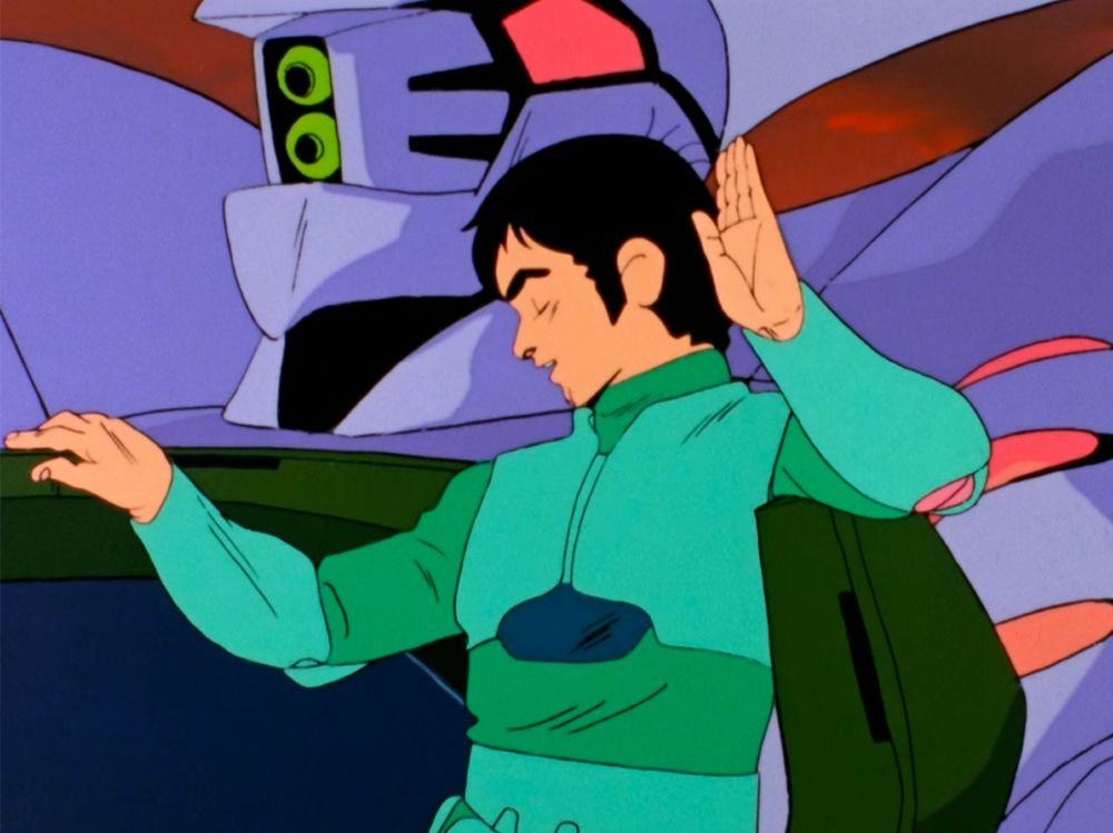 Show waving his hand dismissively.