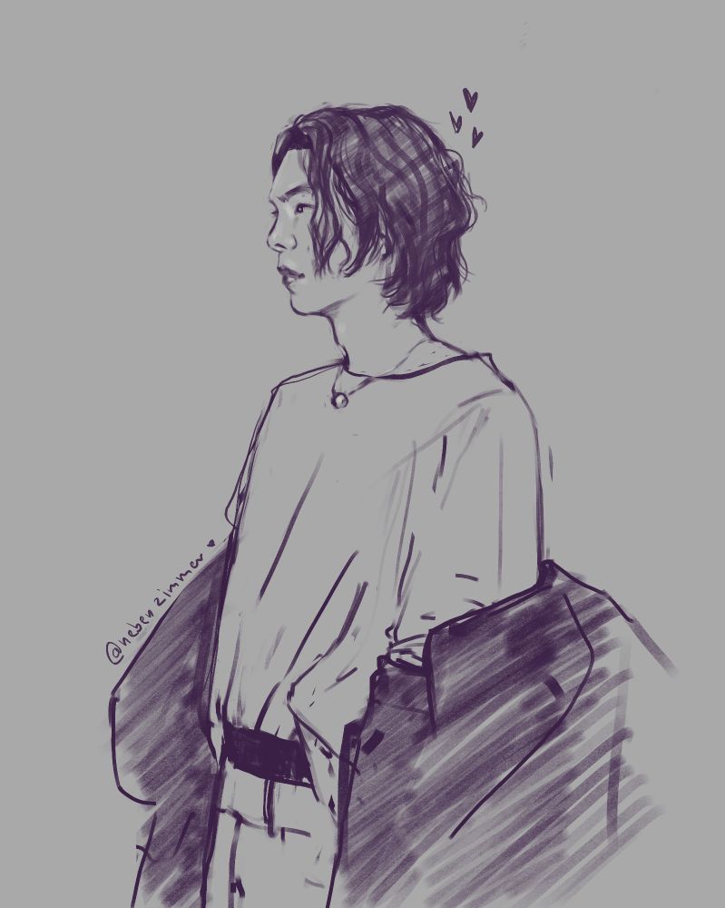 A rough sketch of Yoongi aka SUGA of BTS.