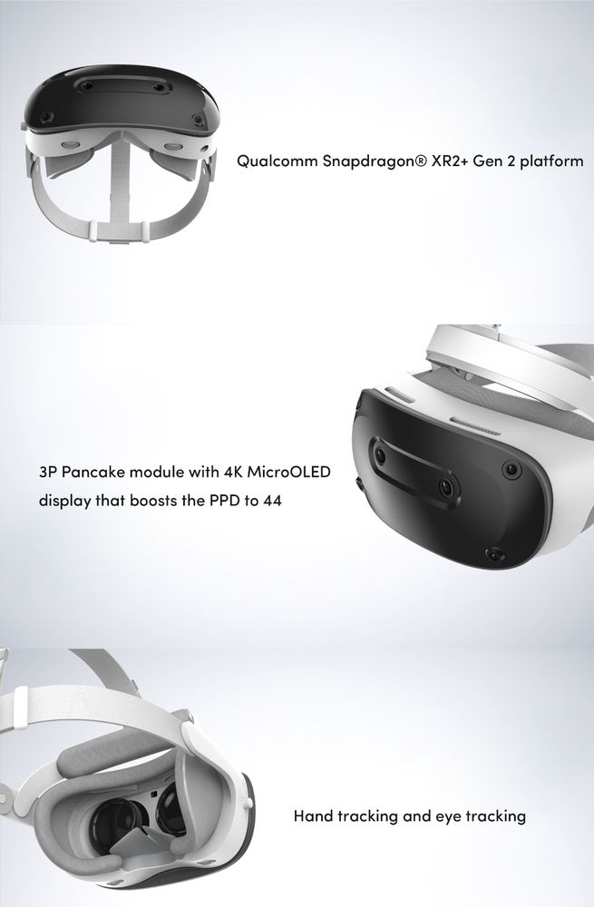Renders of Goertek's standalone mixed reality headset.