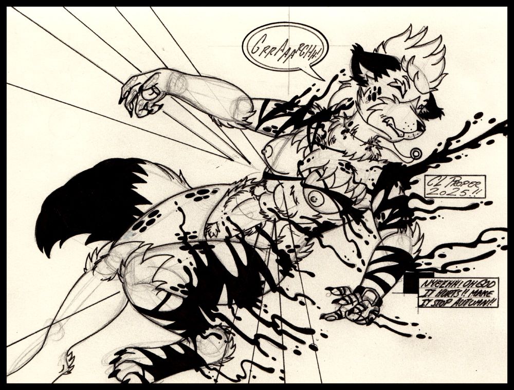 Sketch/Inks only version of the same artwork (Missing some effects).