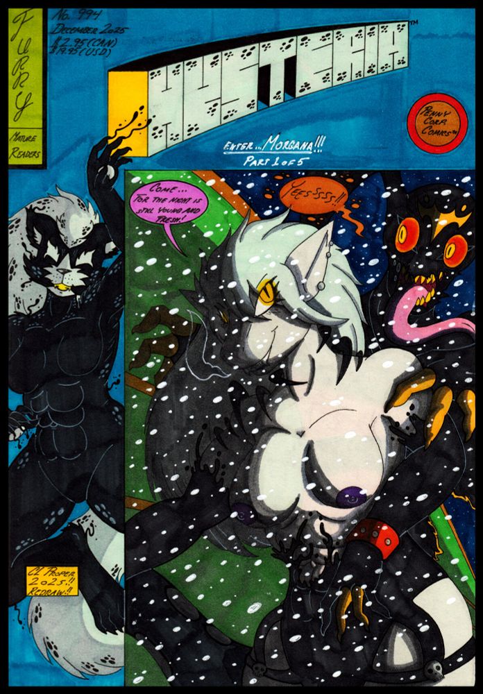 Redraw of a Secret Santa piece I did a few years ago (I'm no longer in that Discord Server of course, and not able to communicate with Morgana's owner). I think this turned out better than the original, but I feel like I still messed up with the heavy shadows on Morgana (Should have used a light grey instead).