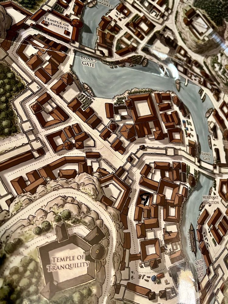 A map of a medieval-looking city.