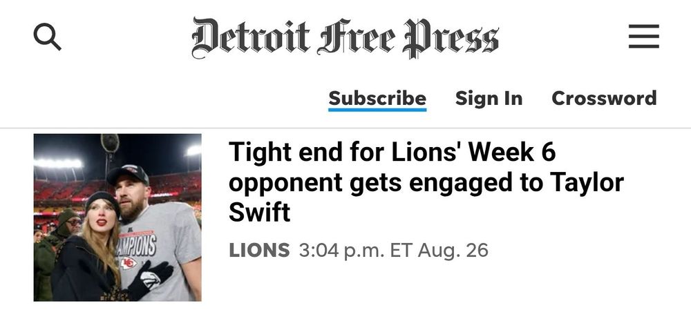 Tight End for Lions' Week 6 Opponent gets engaged to Taylor Swift