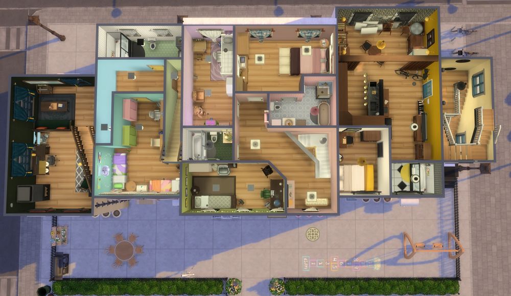 Floor 2 top down view of the units.