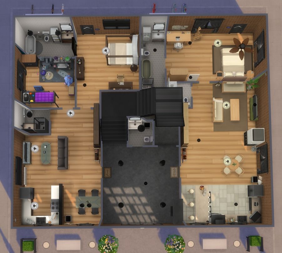 Floor 1 of the residential rental showing the first 2 units.