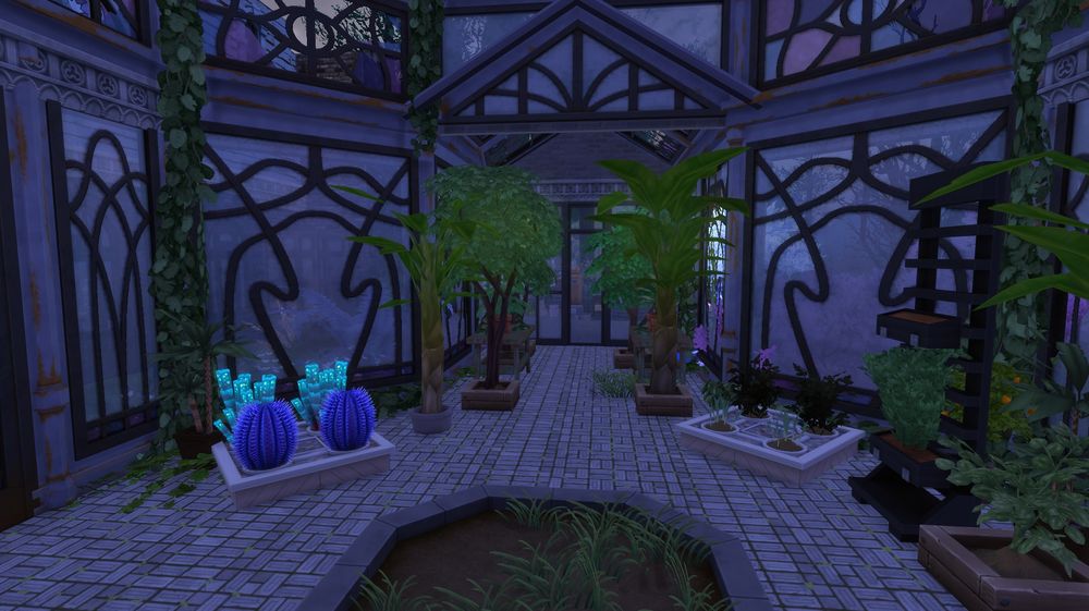 Another view of the greenhouse showing plants the shop uses and sells.