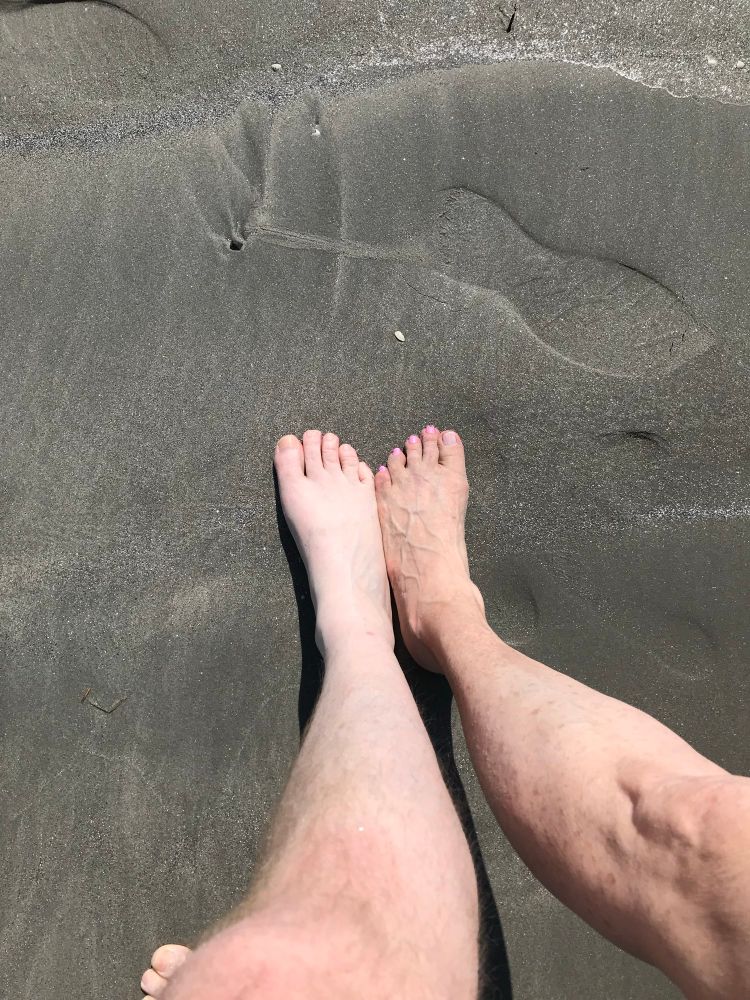 Feet on sand 