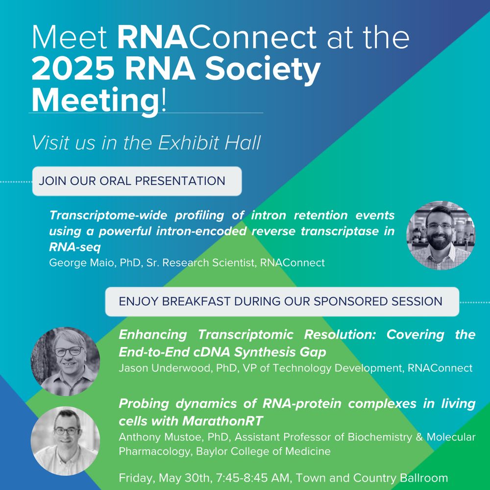 Join RNAConnect at the upcoming 2025 RNA Society Meeting.