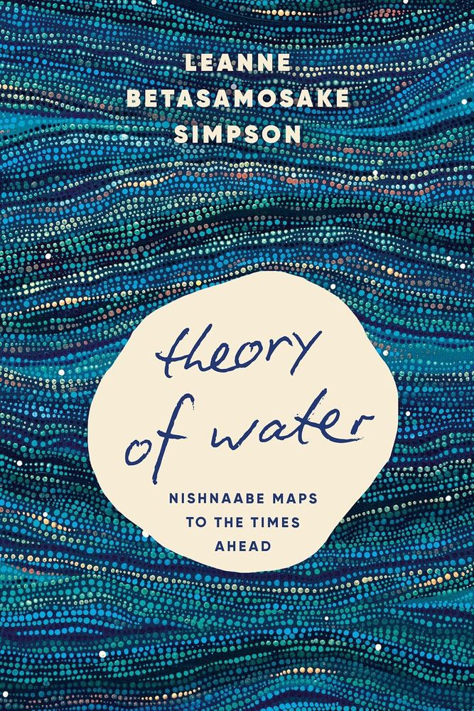Book cover featuring an illustration suggesting both flowing water and beadwork.
