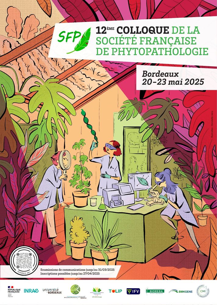 Magnifique affiche montrant des chercheuses dans un laboratoire de phytopathologie