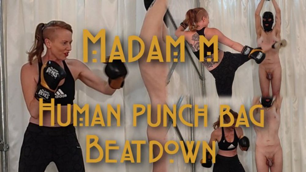 Human Punch Bag Beatdown, boxing, kicking, kneeing full-body sweaty workout | Clips4sale