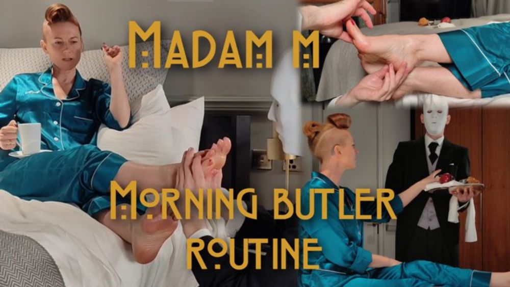 Morning Routine Butler Service Submission featuring breakfast in bed, foot worship and massage | Clips4sale