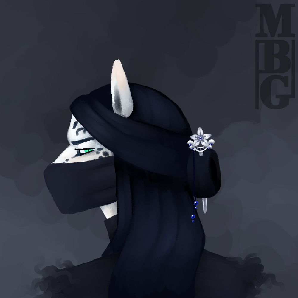 A mysterious snow leopard, glancing over their shoulder at the viewer