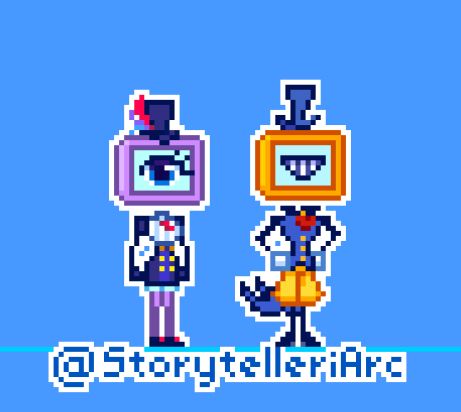 Dahlia and Dandyleon in pixel art form.