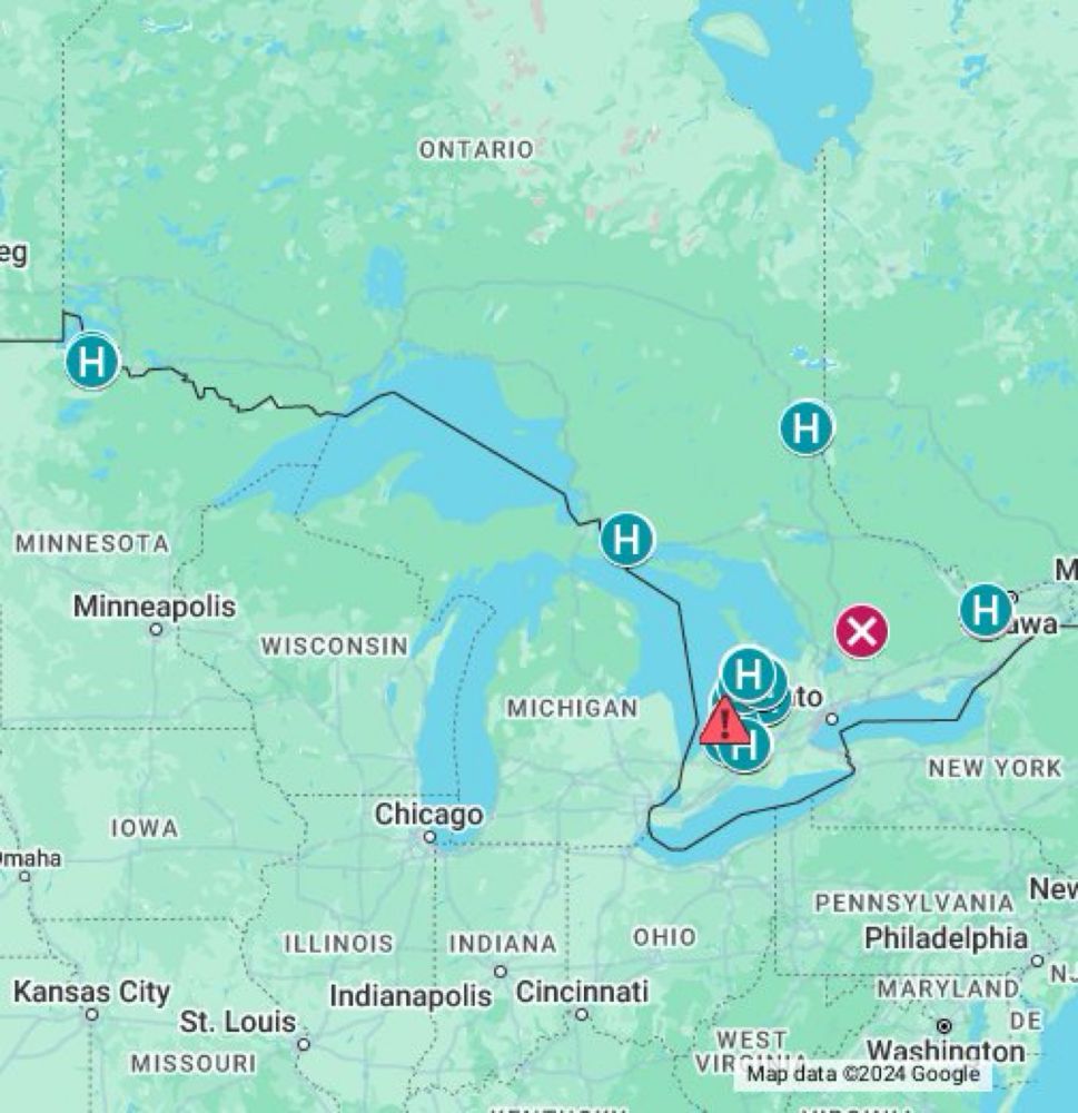 ERs Closed in Ontario 2024 - Google My Maps