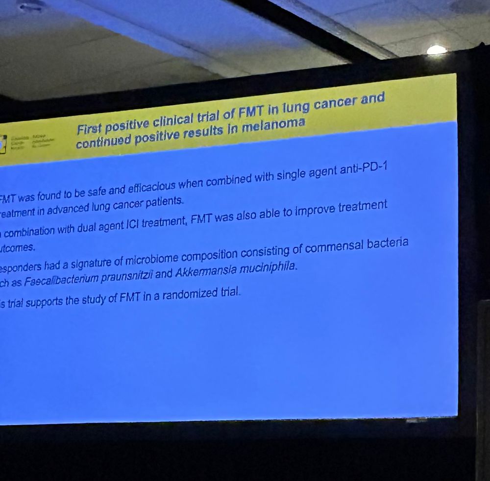 Presentation slide of fecal microbiota transplantation phase II clinical trial 