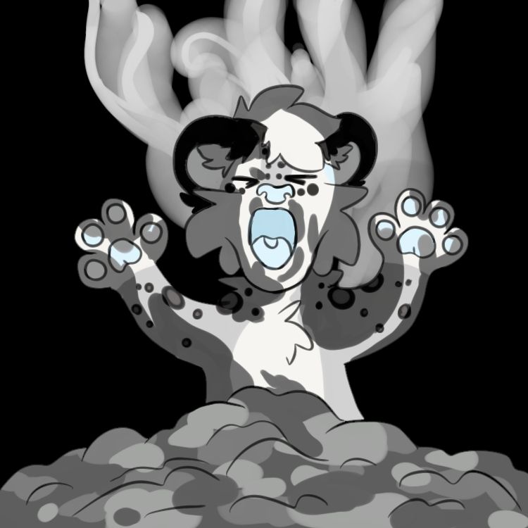 snow leopard drawn as the ash baby meme