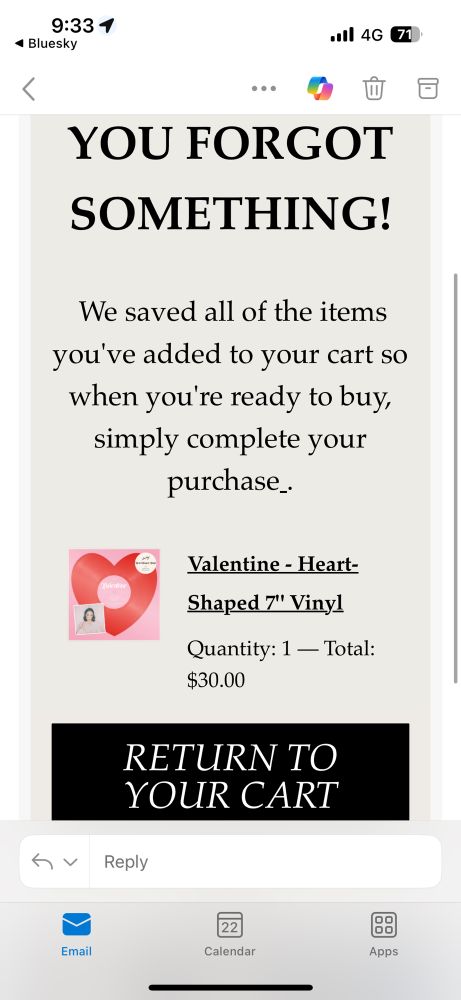 You forgot something in your cart email from Laufey official merch store 
