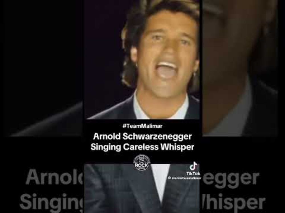 Arnold Schwarzenegger singing carless whisper