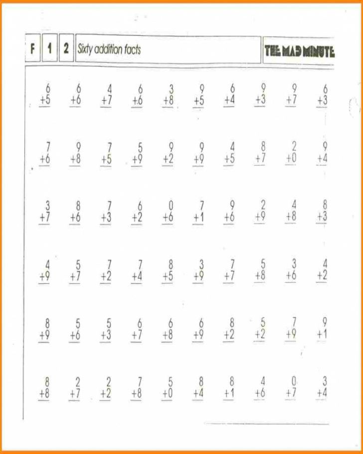 The Mad Minute - Sixy addition facts
