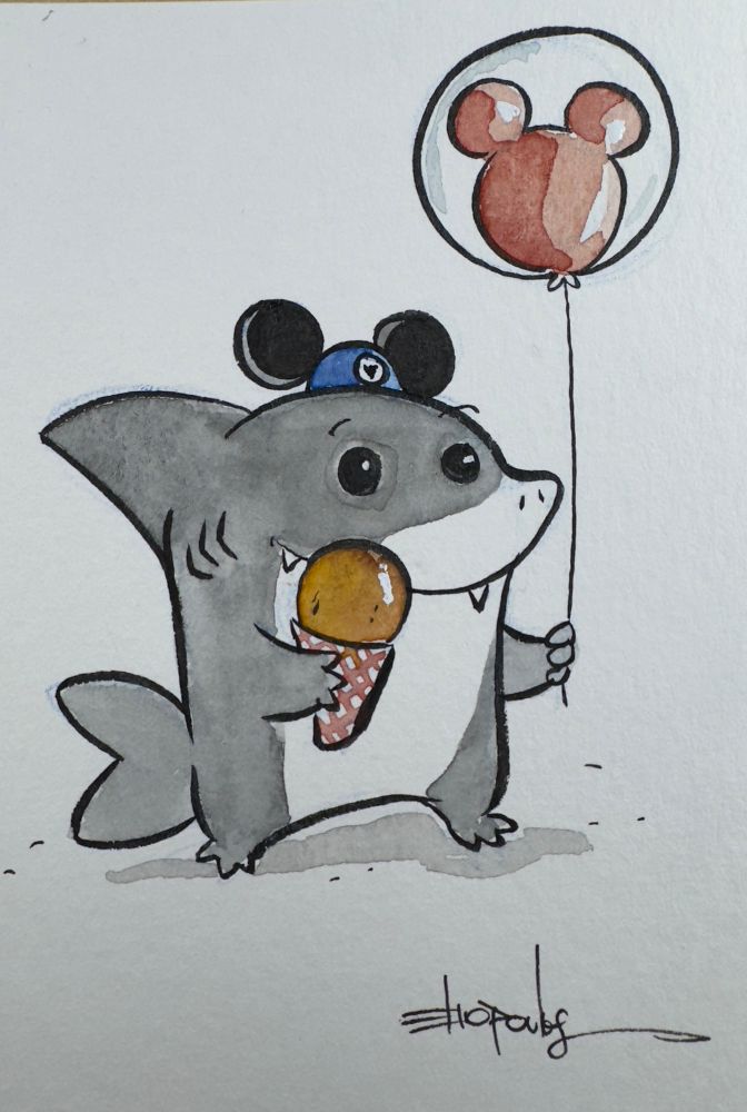 Jeff the land shark cartoon.