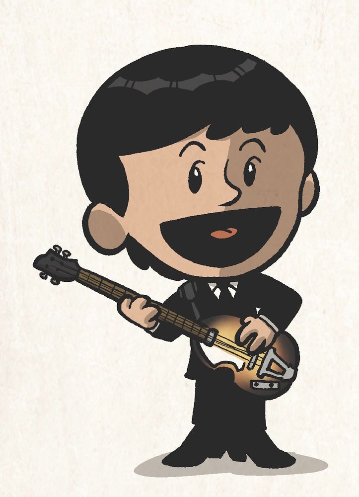 Cartoon Paul McCartney.