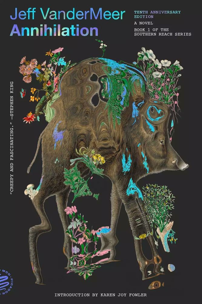 New psychedelic cover with Boschian boar, Annihilation by Jeff VanderMeer.