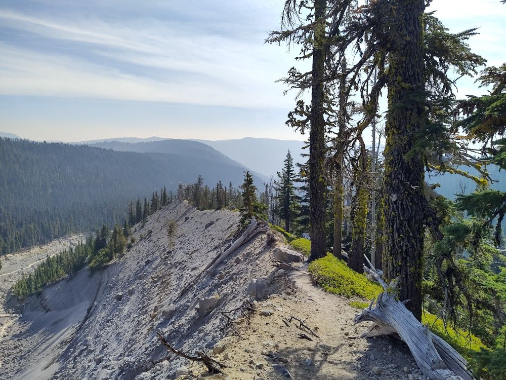 narrow ridge line