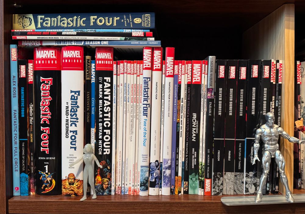 Fantastic Four shelf of comics 