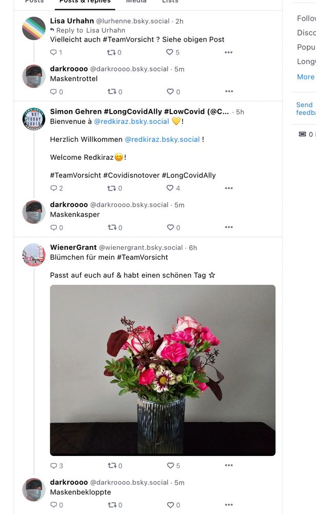 Screenshot von beleidigenden Skeets