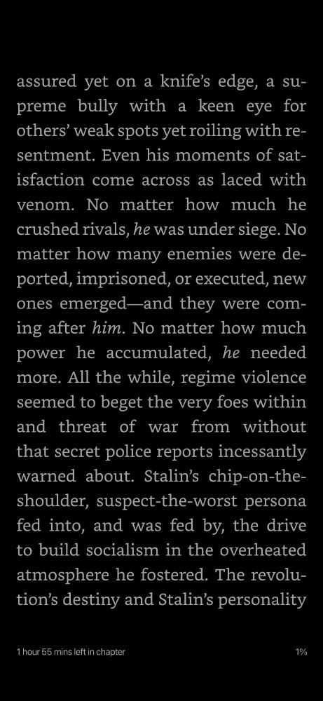 An excerpt from volume 2 of Stephen Kotkin's biography of Stalin describing his character.