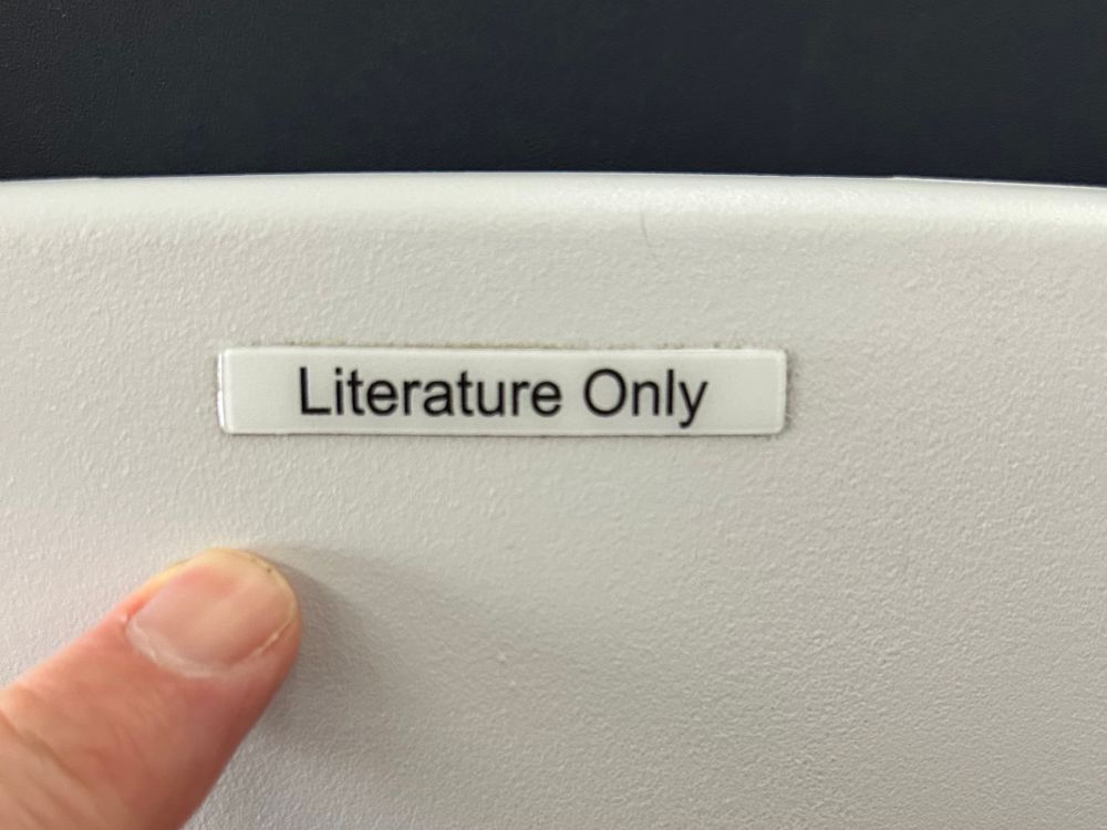 Sign saying Literature Only