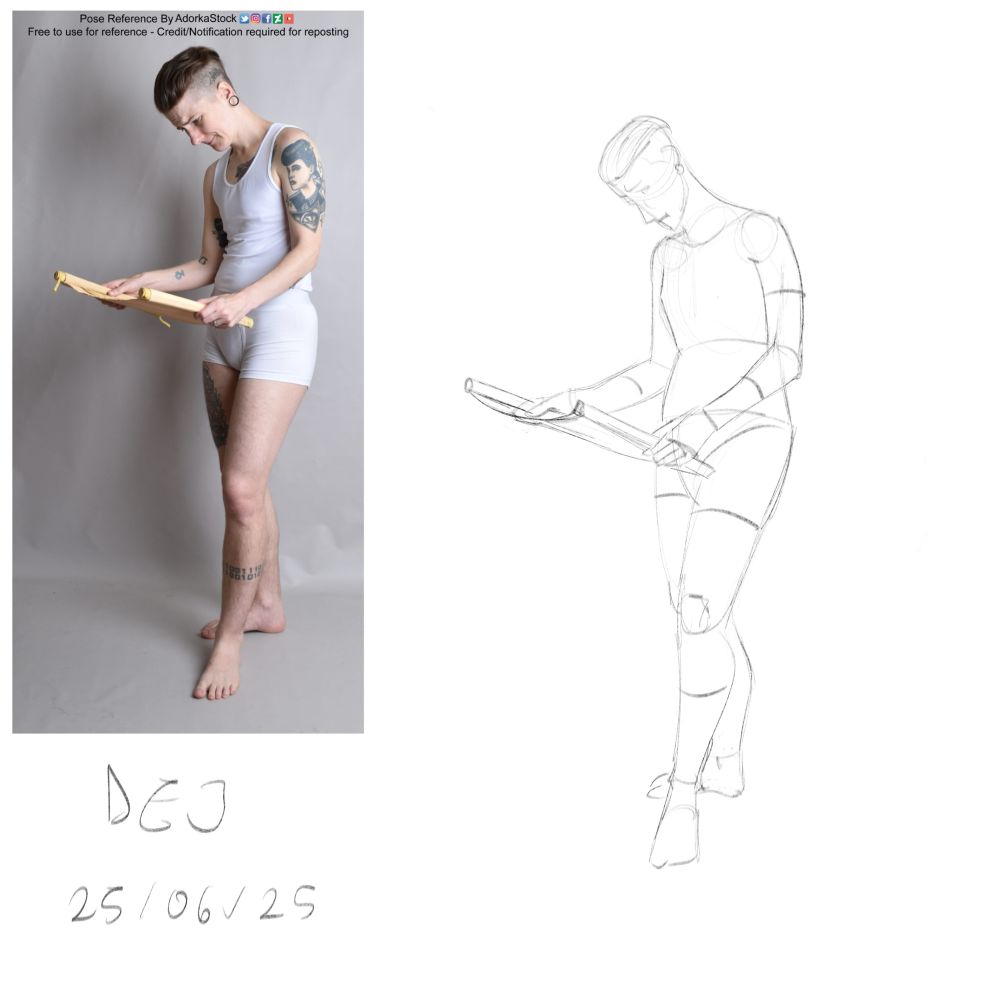 A figure drawing sketch 