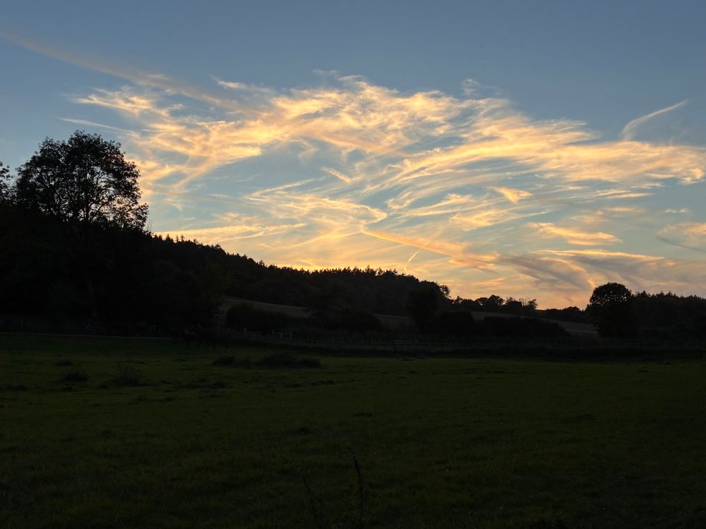 Sky at dusk over Shardeloes