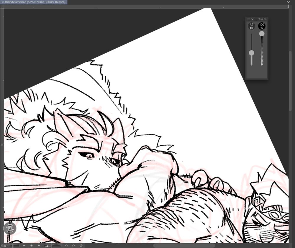 Blaidd eating some tarnished ass. I plan to rewrite and redraw the entire comic and share the old pages soon.