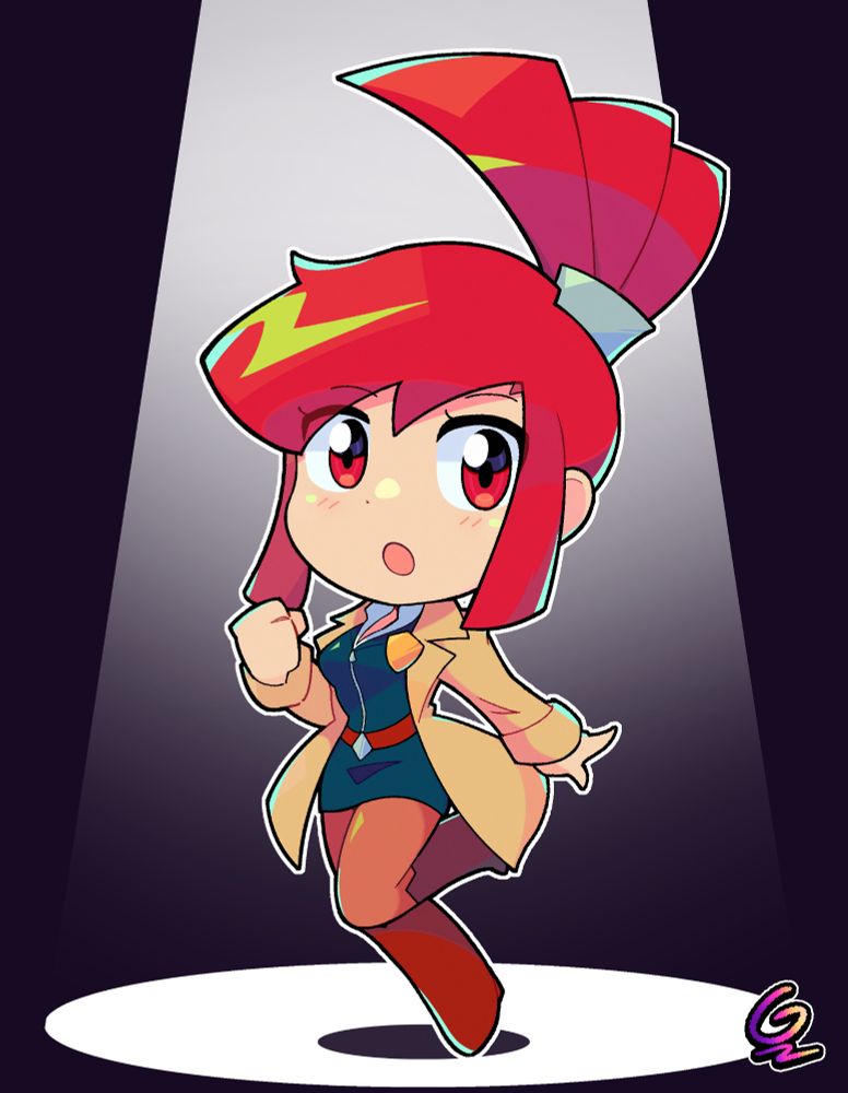 Chibi fanart of Lynne from the game Ghost Trick