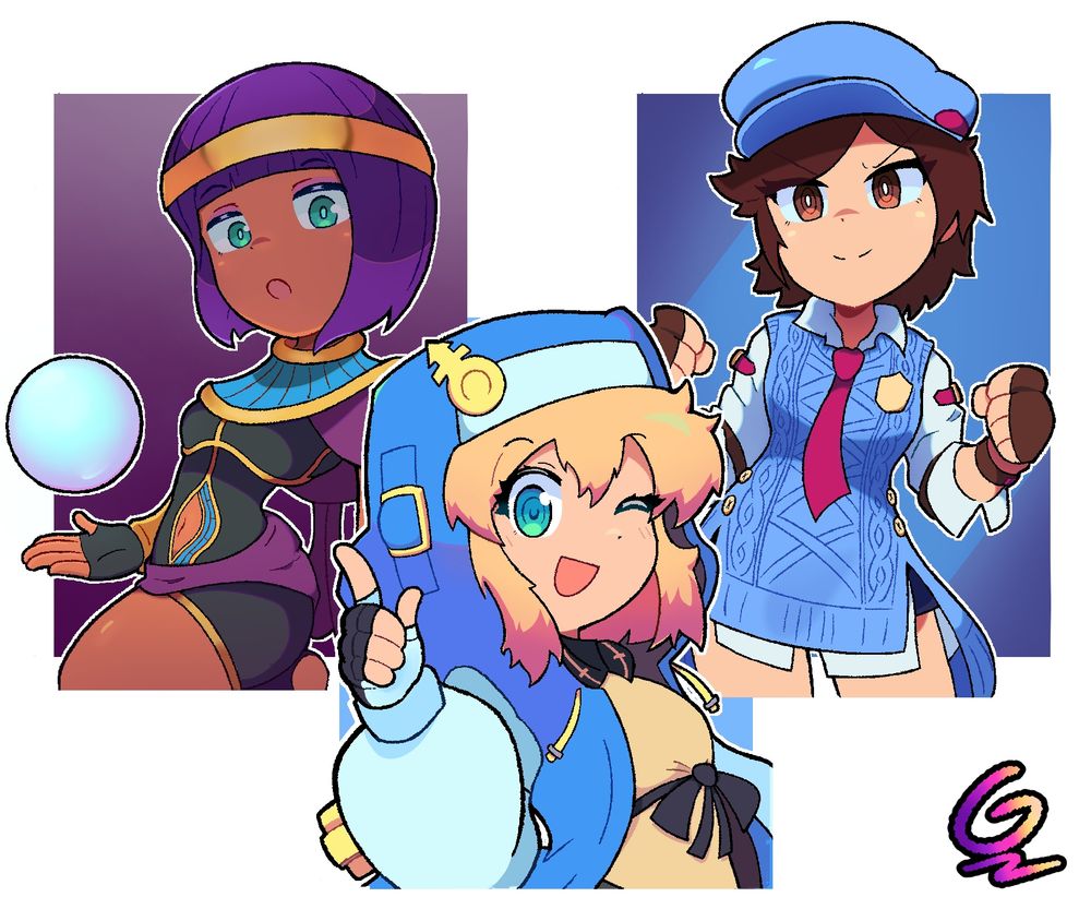Menat - Street Fighter
Bridget - Guilty Gear
Asuka - Tekken