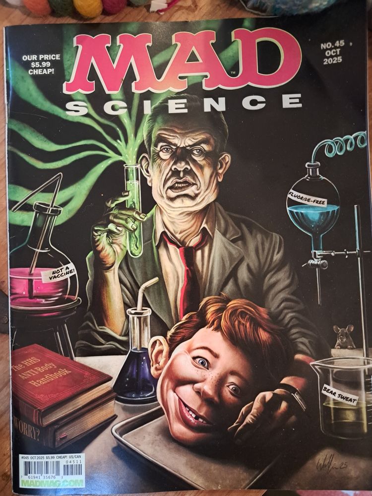 MAD Mag Oct 2025, featuring a cover of RFK Jr as Frankenstein 